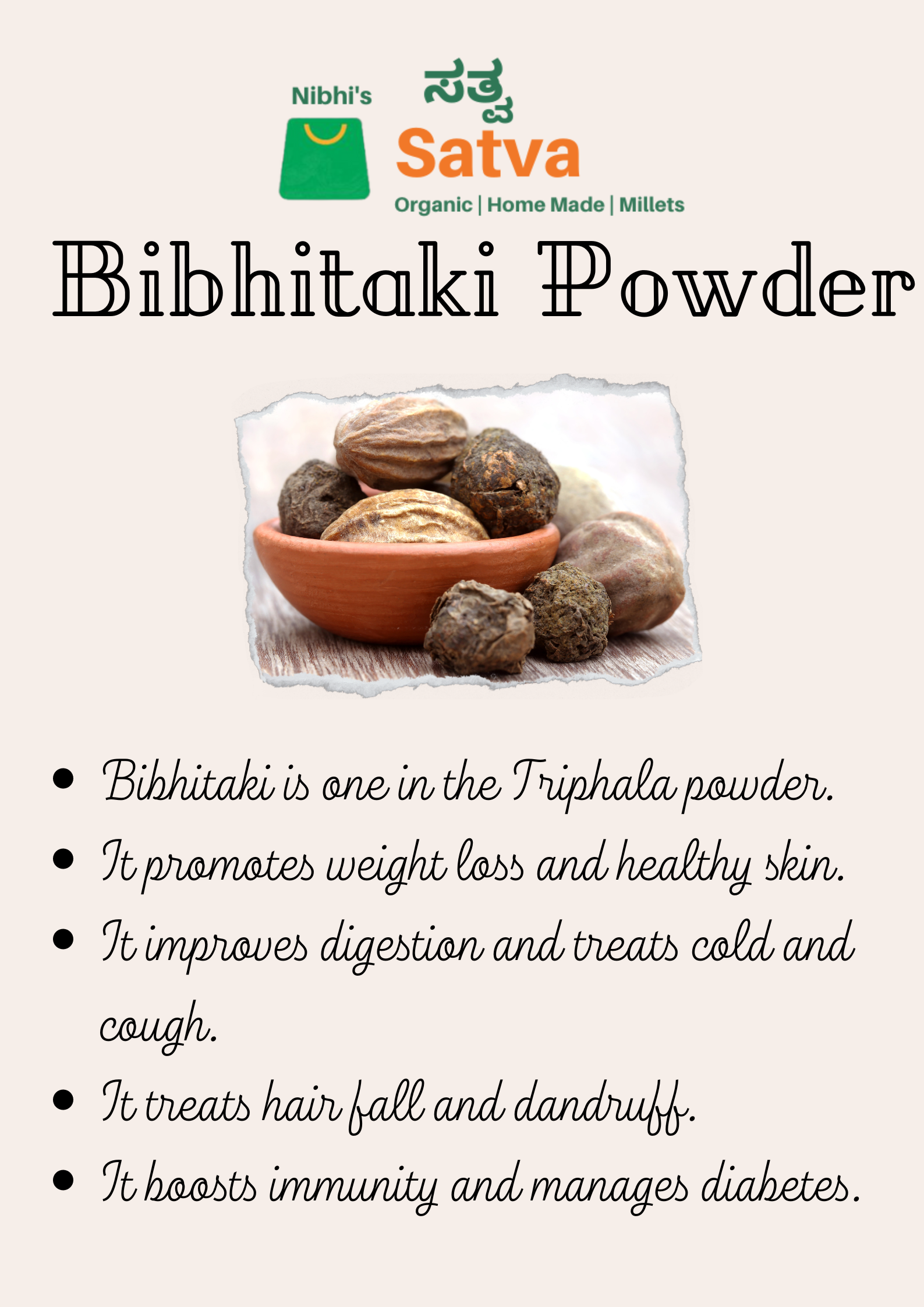 Bibhitaki Fruit Powder gallery image